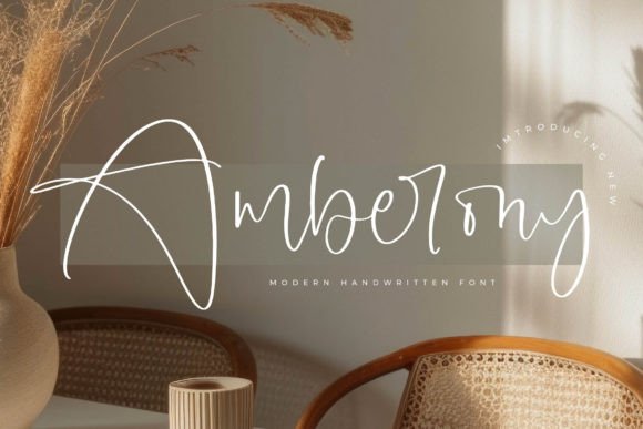 Amberony: Elevating Editorial Design with Elegant Script Typography