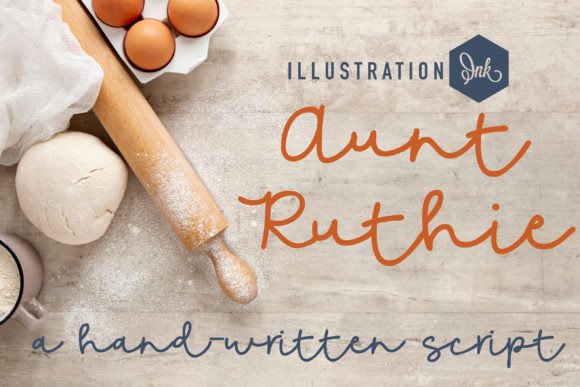Aunt Ruthie: A Handwritten Typeface for Authentic Editorial Design