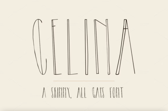Celina Uppercase Typeface: A Modern Script Font for Handmade Brands