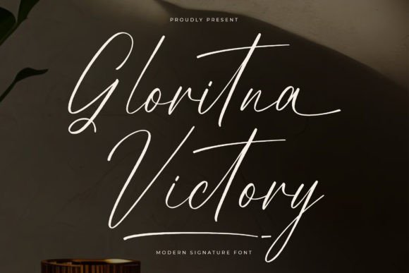 Gloritna Victory: The Elegant Script Font for Handmade Products